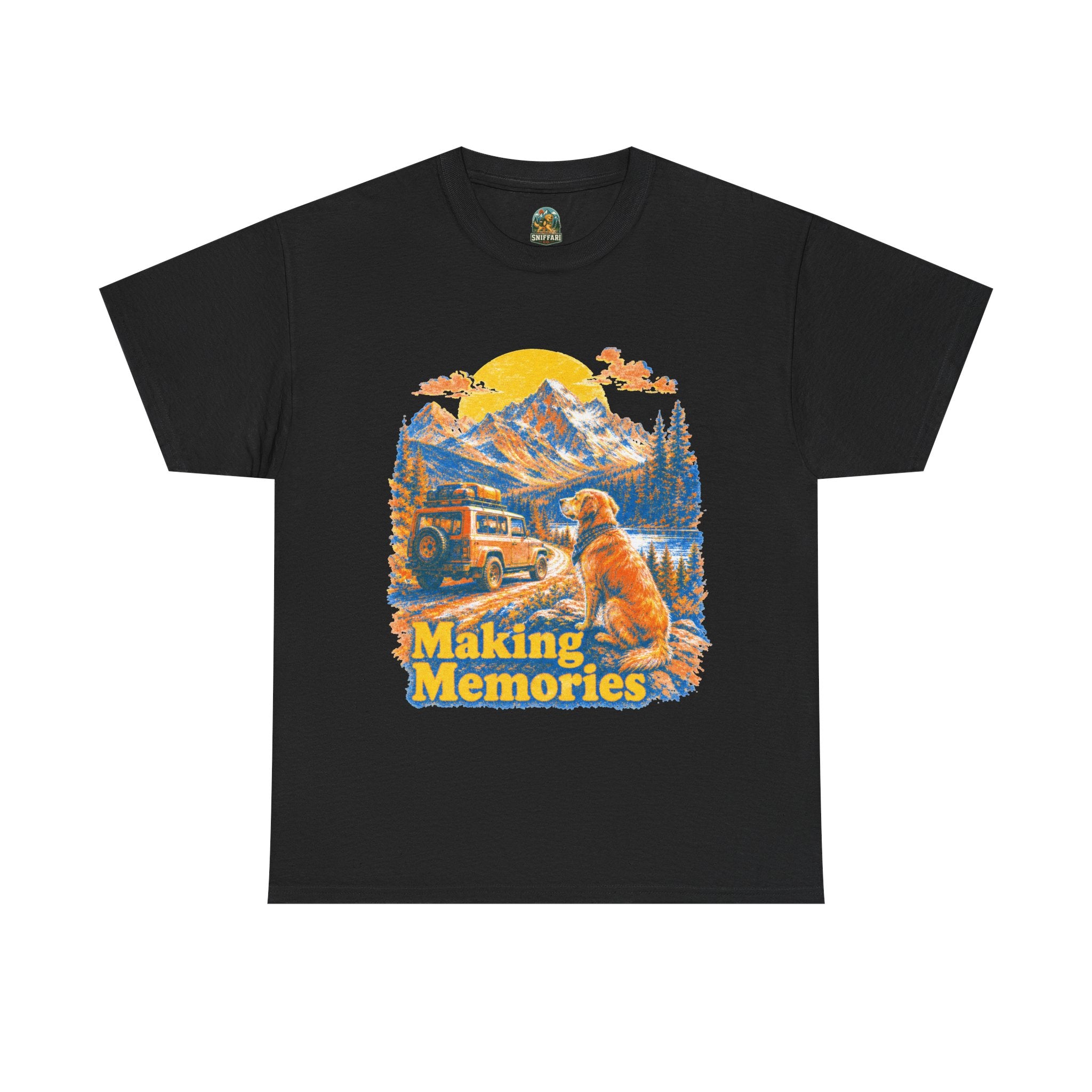 Making Memories T-Shirt — Retro Camping Dog Graphic Tee for Outdoors Lovers