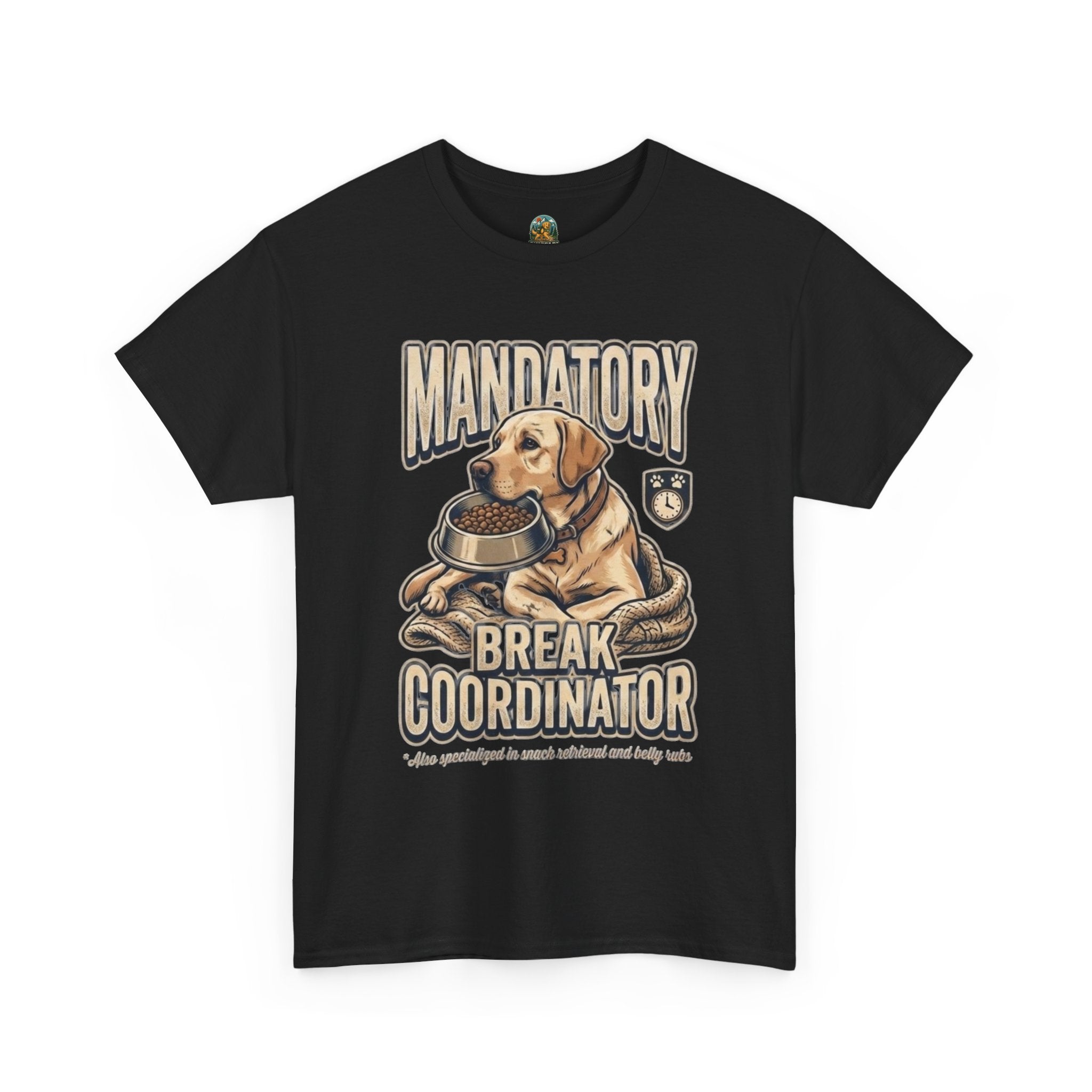 Dog Lover T‑Shirt — Mandatory Break Coordinator Labrador Rescue Tee