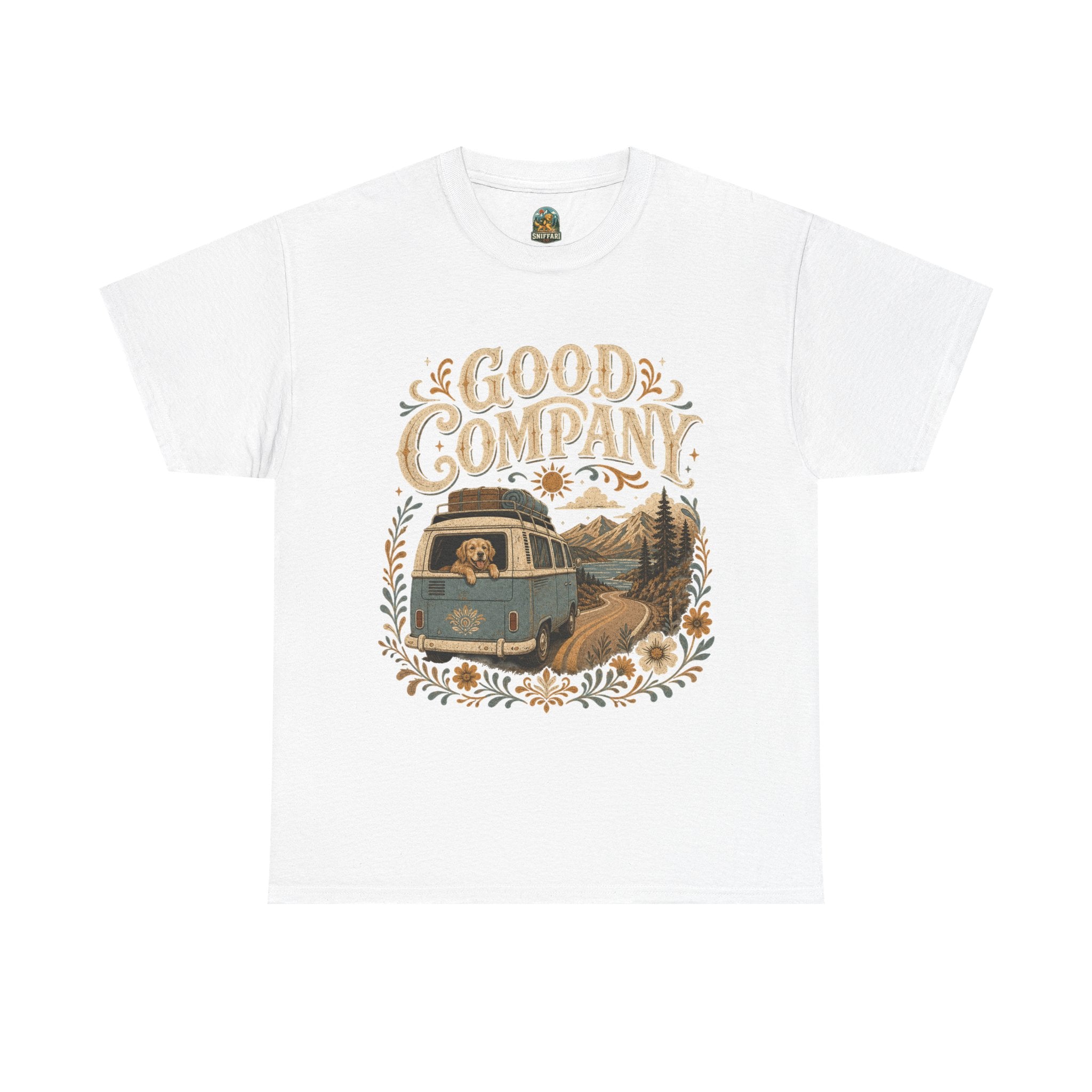 Good Company Retro Camper Van Road Trip Graphic Tee