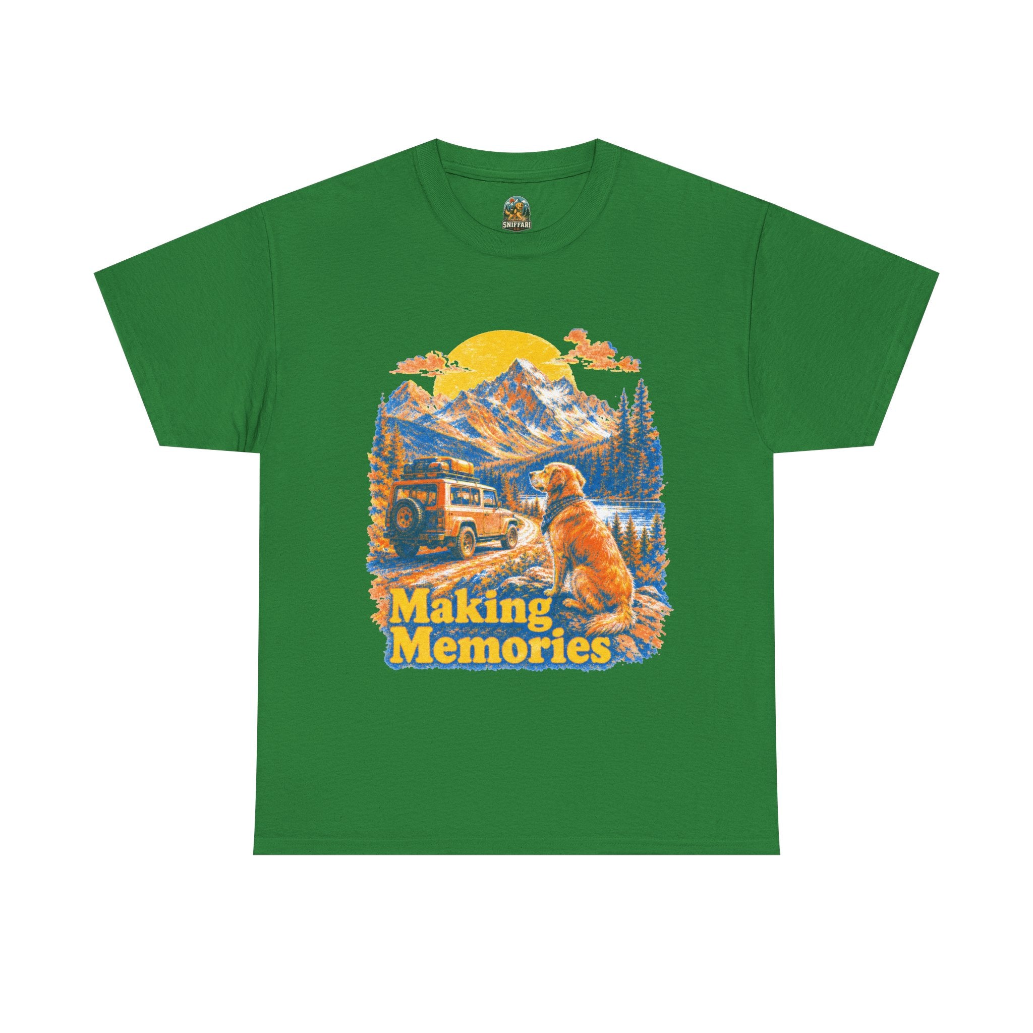 Making Memories T-Shirt — Retro Camping Dog Graphic Tee for Outdoors Lovers
