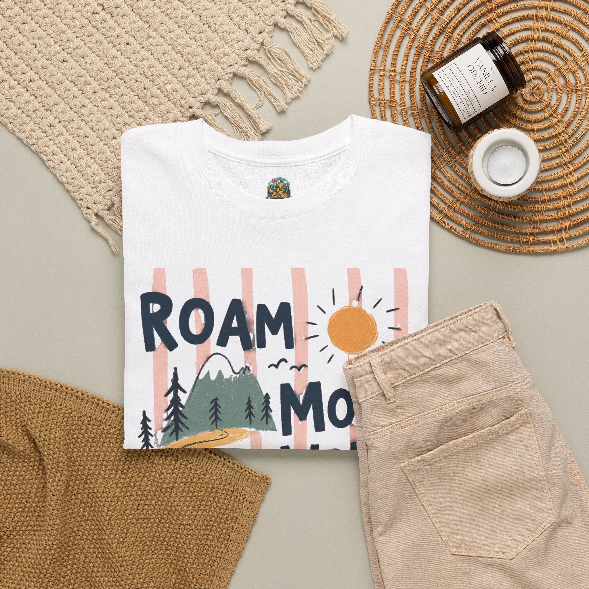 Roam More Worry Less T-Shirt — Adventure Camper Graphic Tee