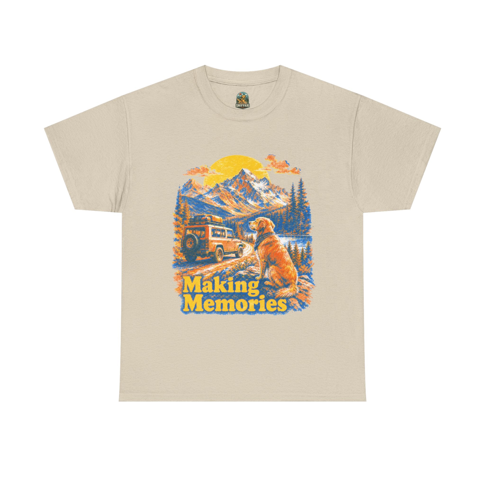 Making Memories T-Shirt — Retro Camping Dog Graphic Tee for Outdoors Lovers