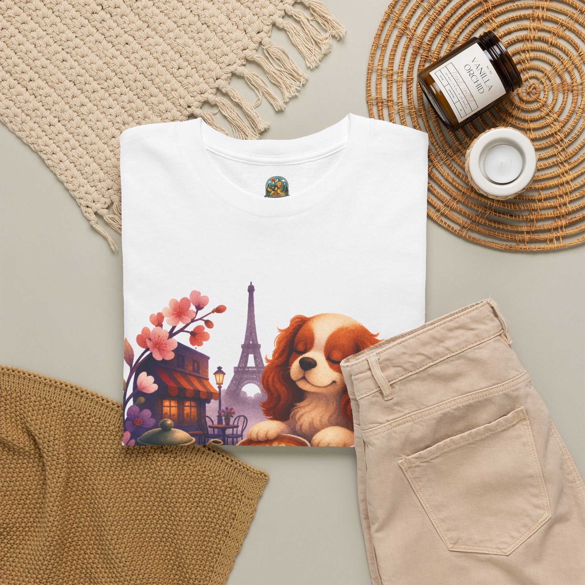 Dog & Brunch Better Together — Cute Cavalier King Charles Teatime Tee