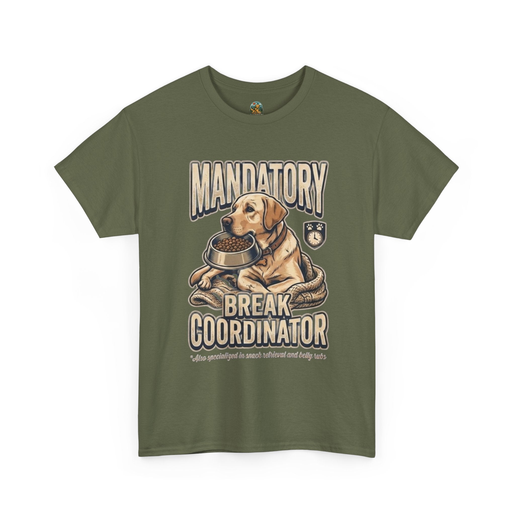 Dog Lover T‑Shirt — Mandatory Break Coordinator Labrador Rescue Tee