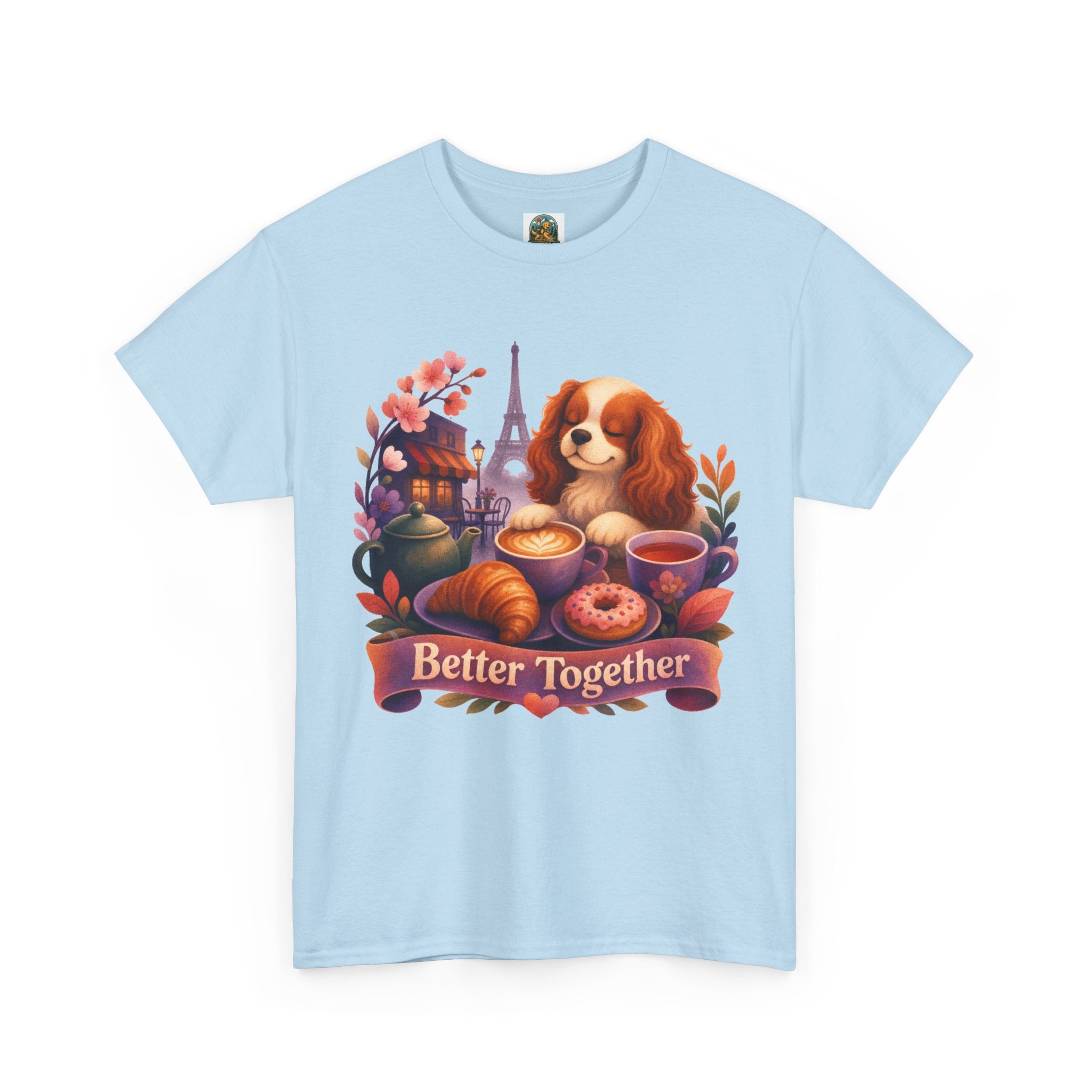 Dog & Brunch Better Together — Cute Cavalier King Charles Teatime Tee