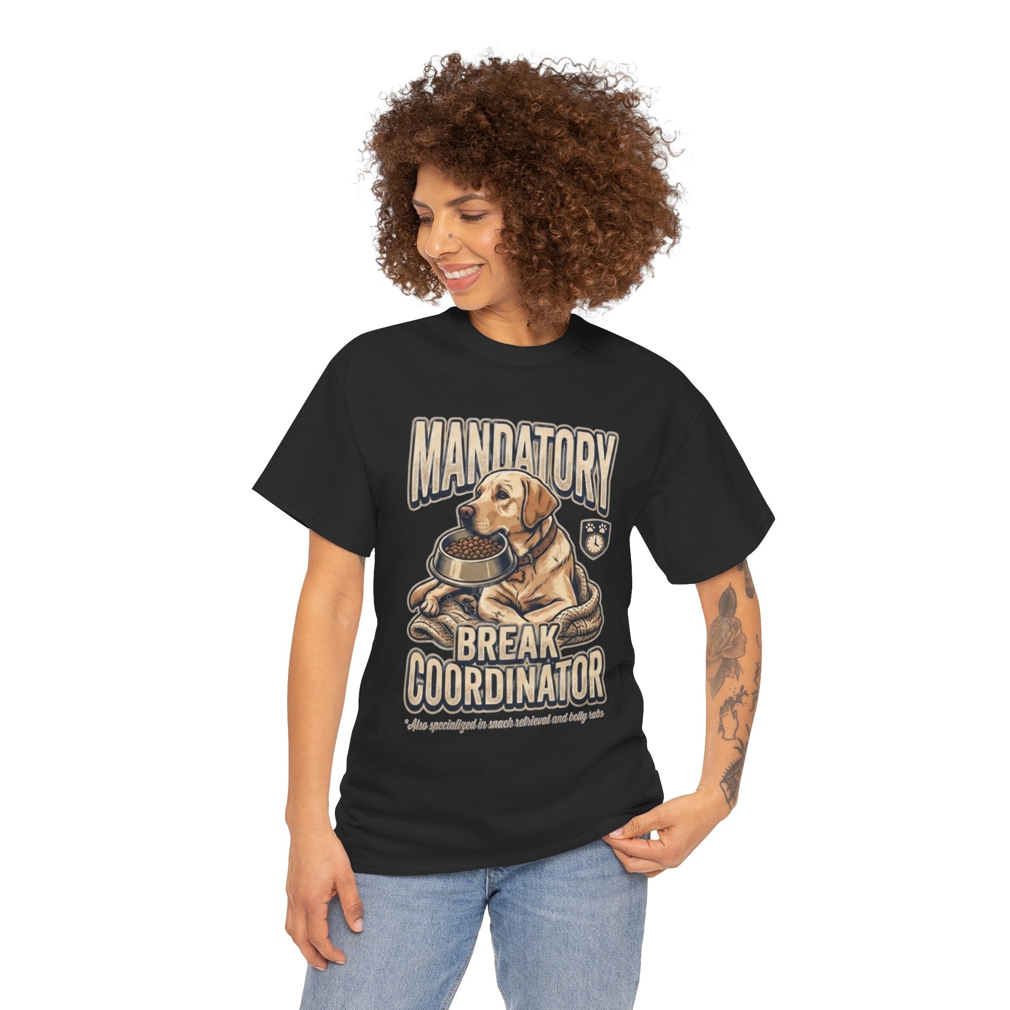 Dog Lover T‑Shirt — Mandatory Break Coordinator Labrador Rescue Tee