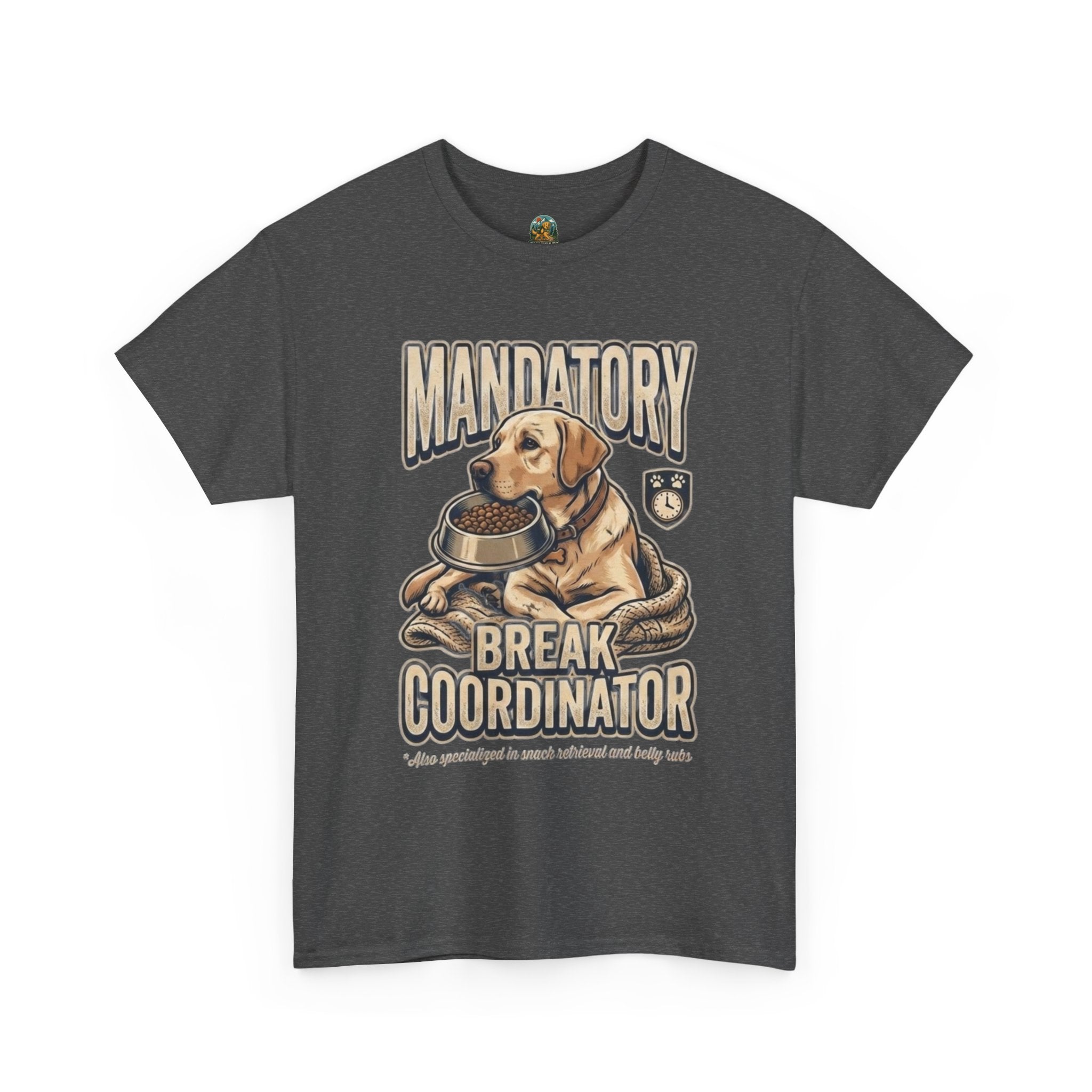 Dog Lover T‑Shirt — Mandatory Break Coordinator Labrador Rescue Tee