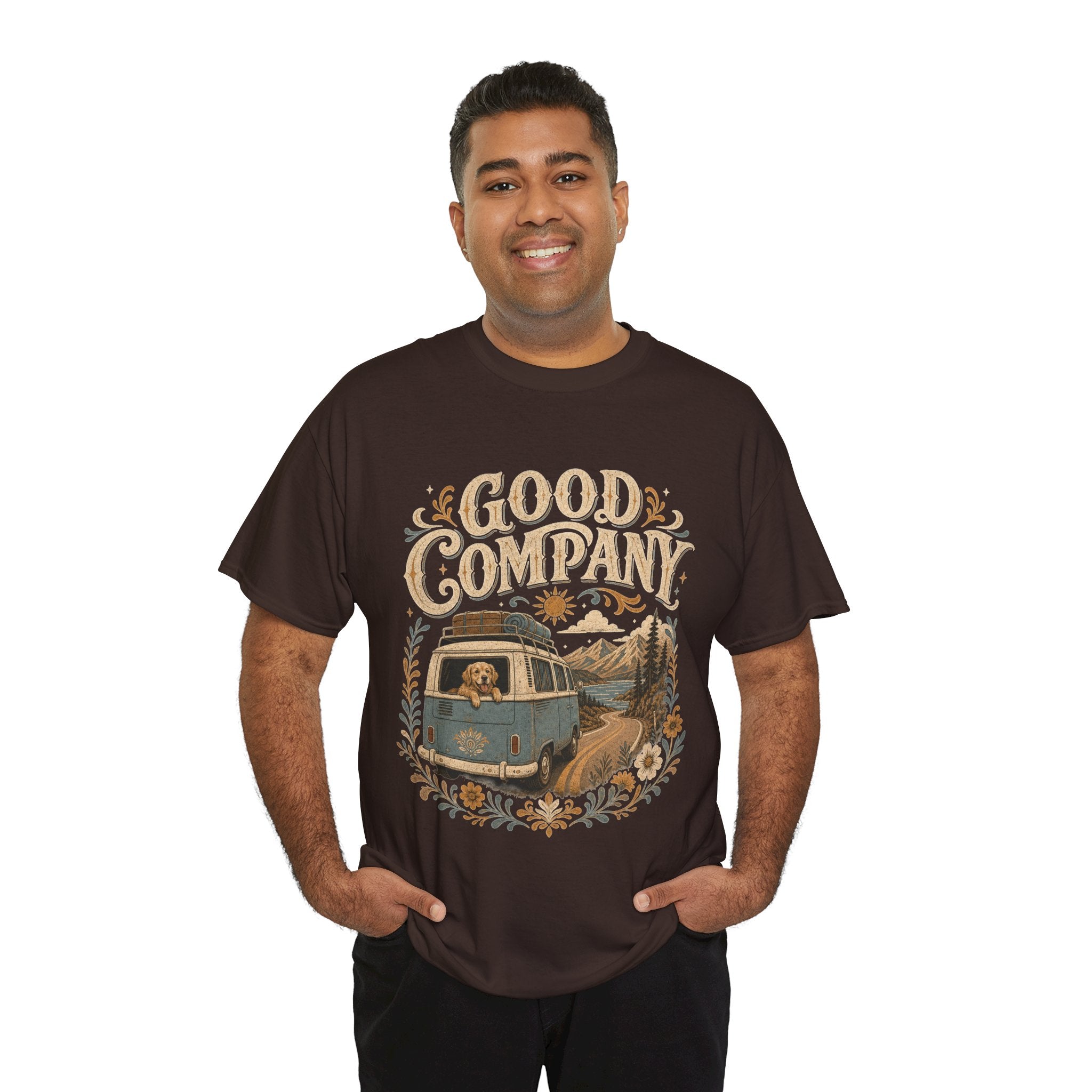 Good Company Retro Camper Van Road Trip Graphic Tee