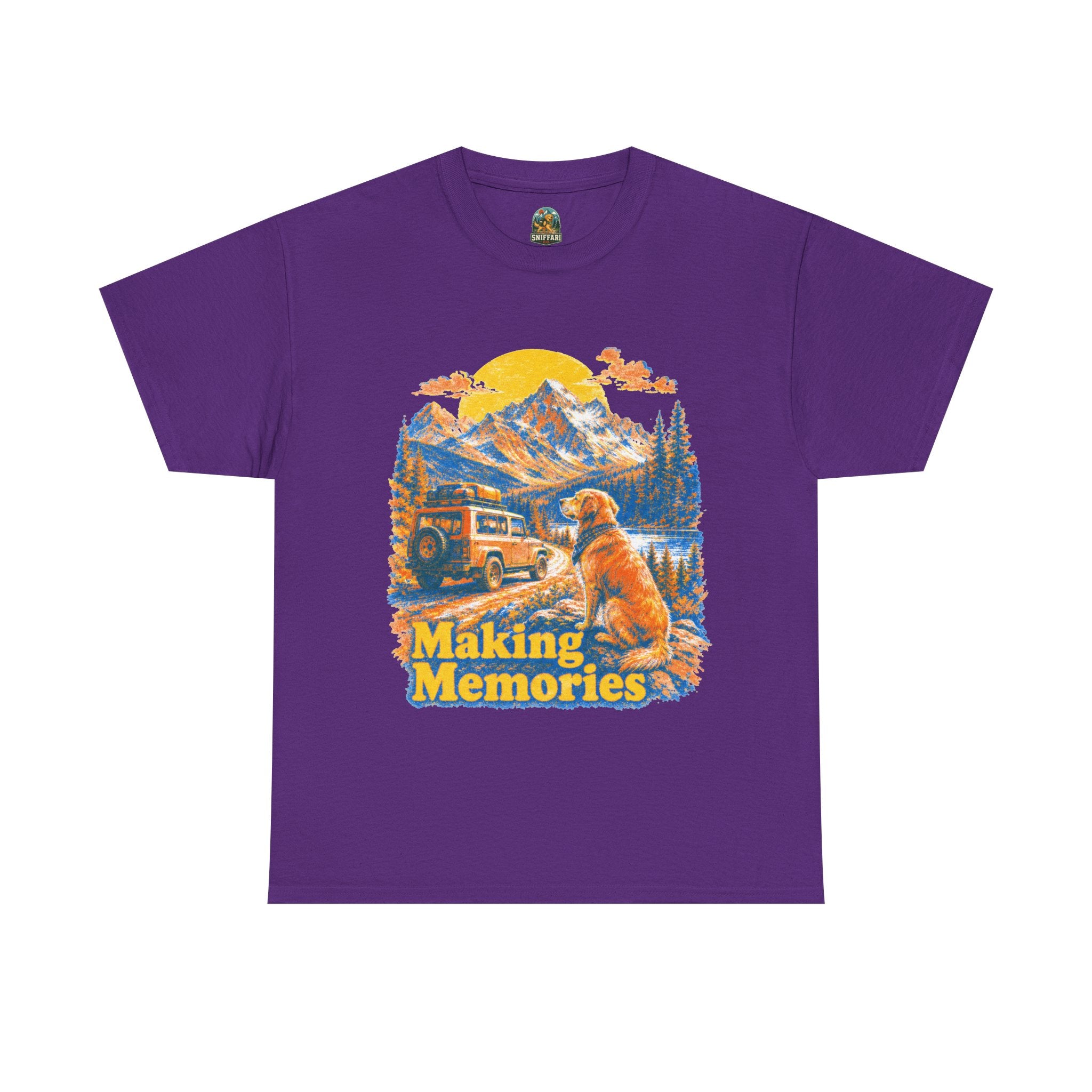 Making Memories T-Shirt — Retro Camping Dog Graphic Tee for Outdoors Lovers