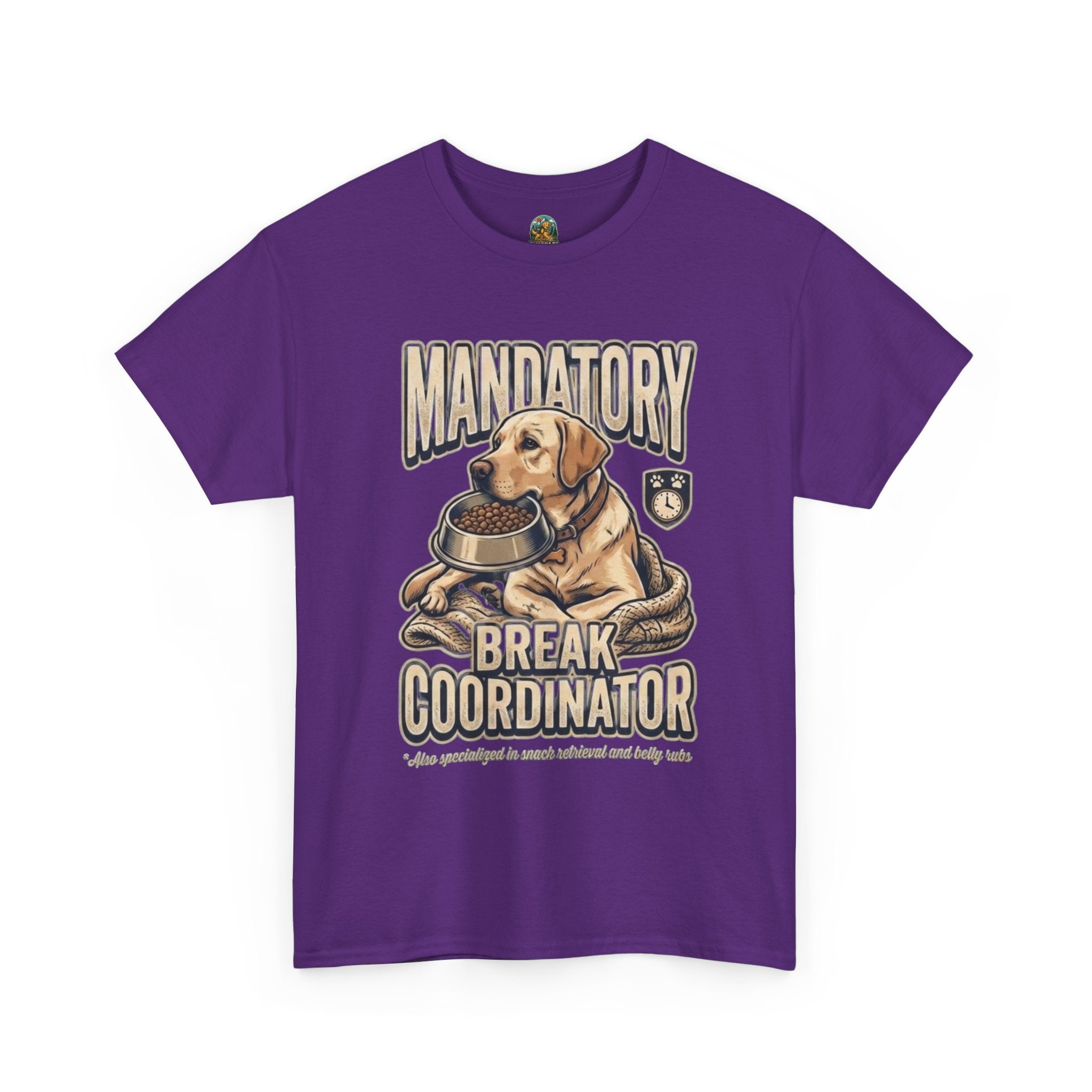 Dog Lover T‑Shirt — Mandatory Break Coordinator Labrador Rescue Tee