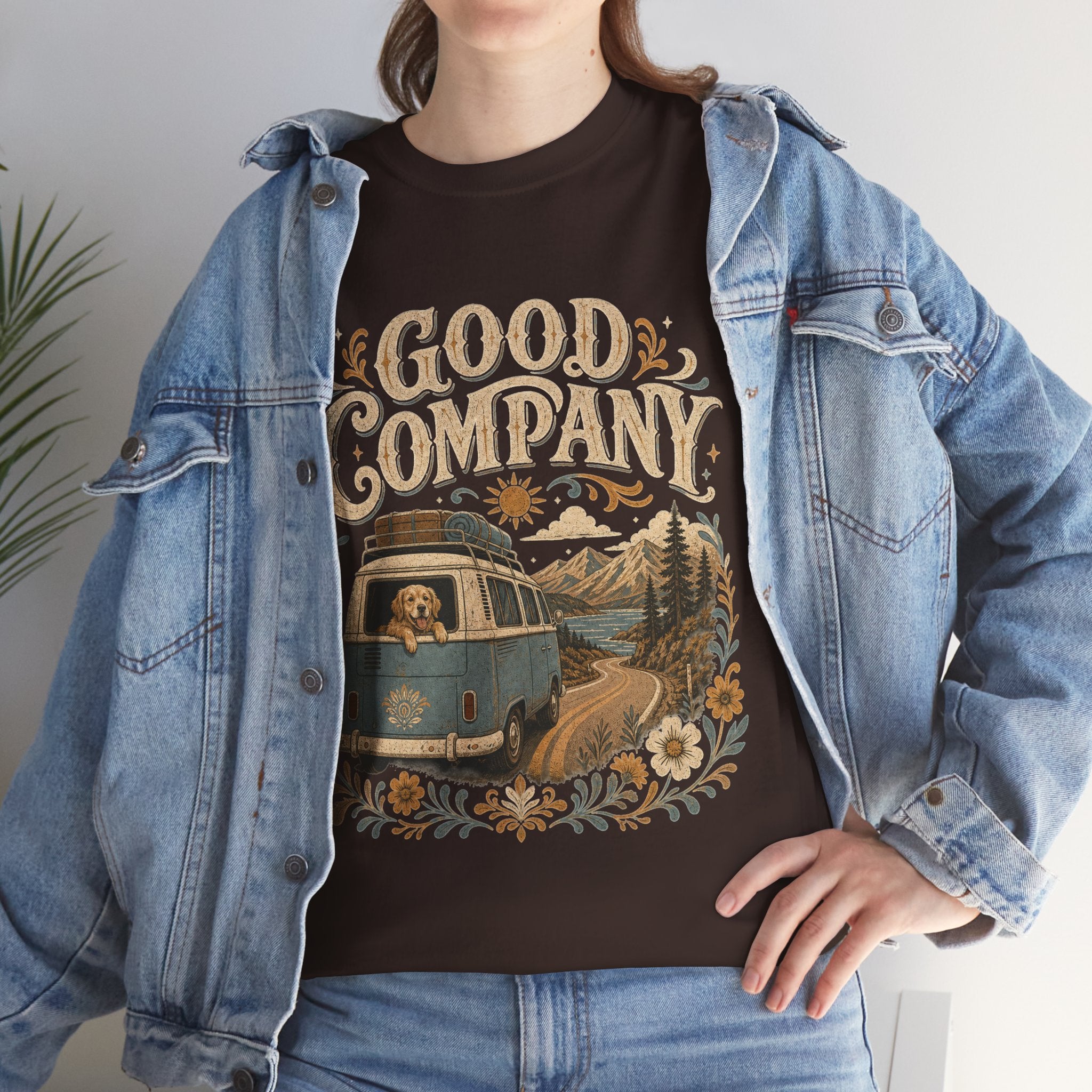 Good Company Retro Camper Van Road Trip Graphic Tee