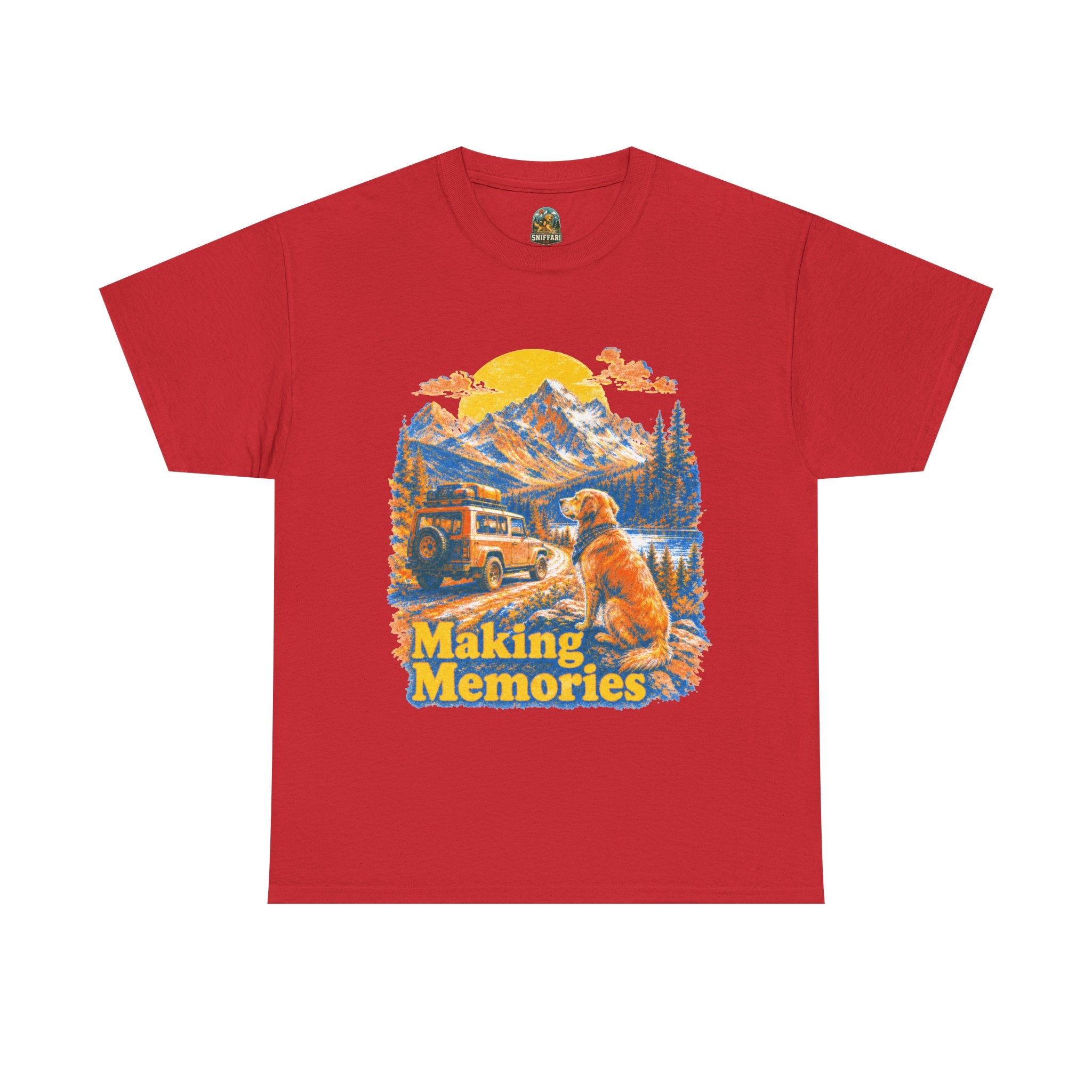 Making Memories T-Shirt — Retro Camping Dog Graphic Tee for Outdoors Lovers