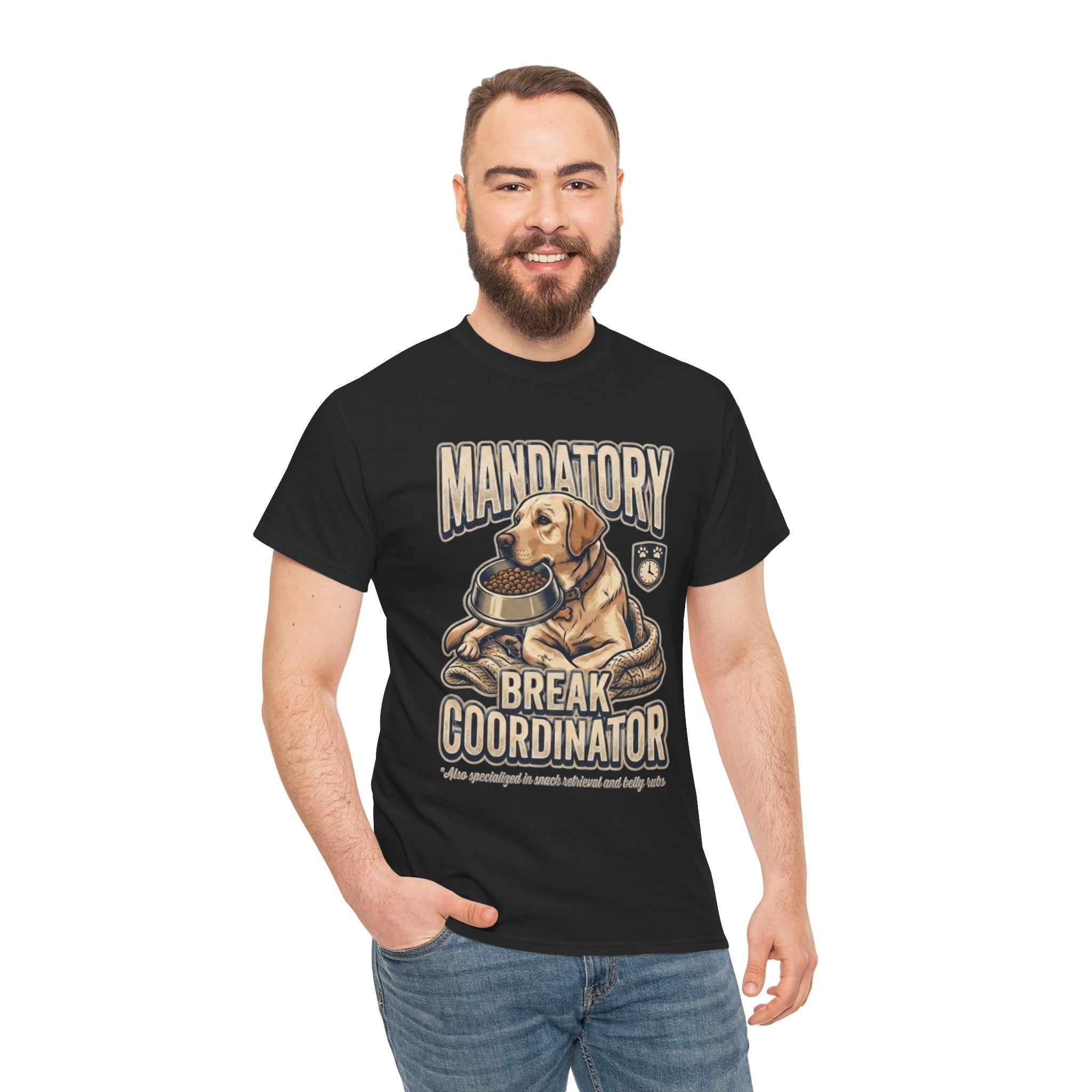 Dog Lover T‑Shirt — Mandatory Break Coordinator Labrador Rescue Tee