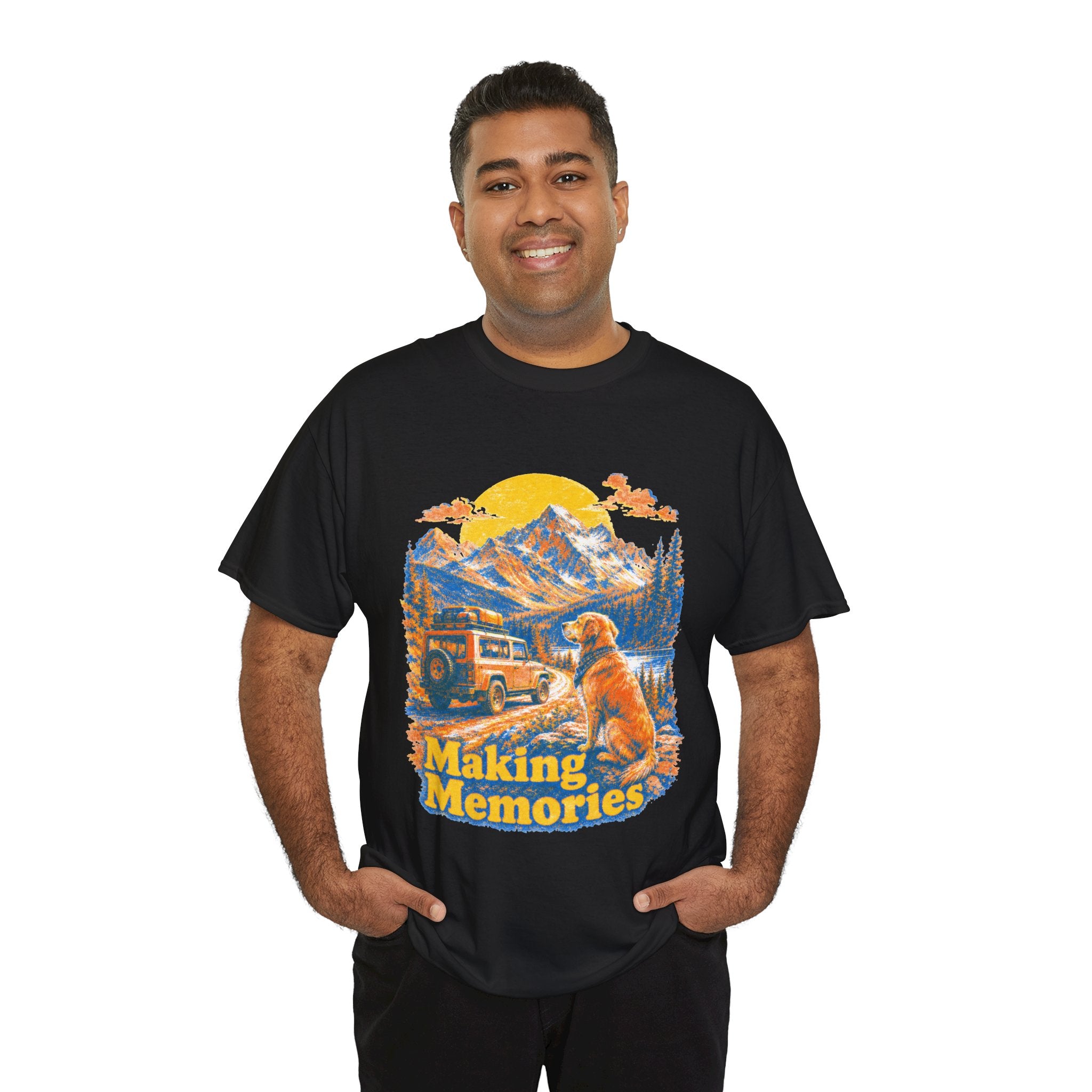 Making Memories T-Shirt — Retro Camping Dog Graphic Tee for Outdoors Lovers