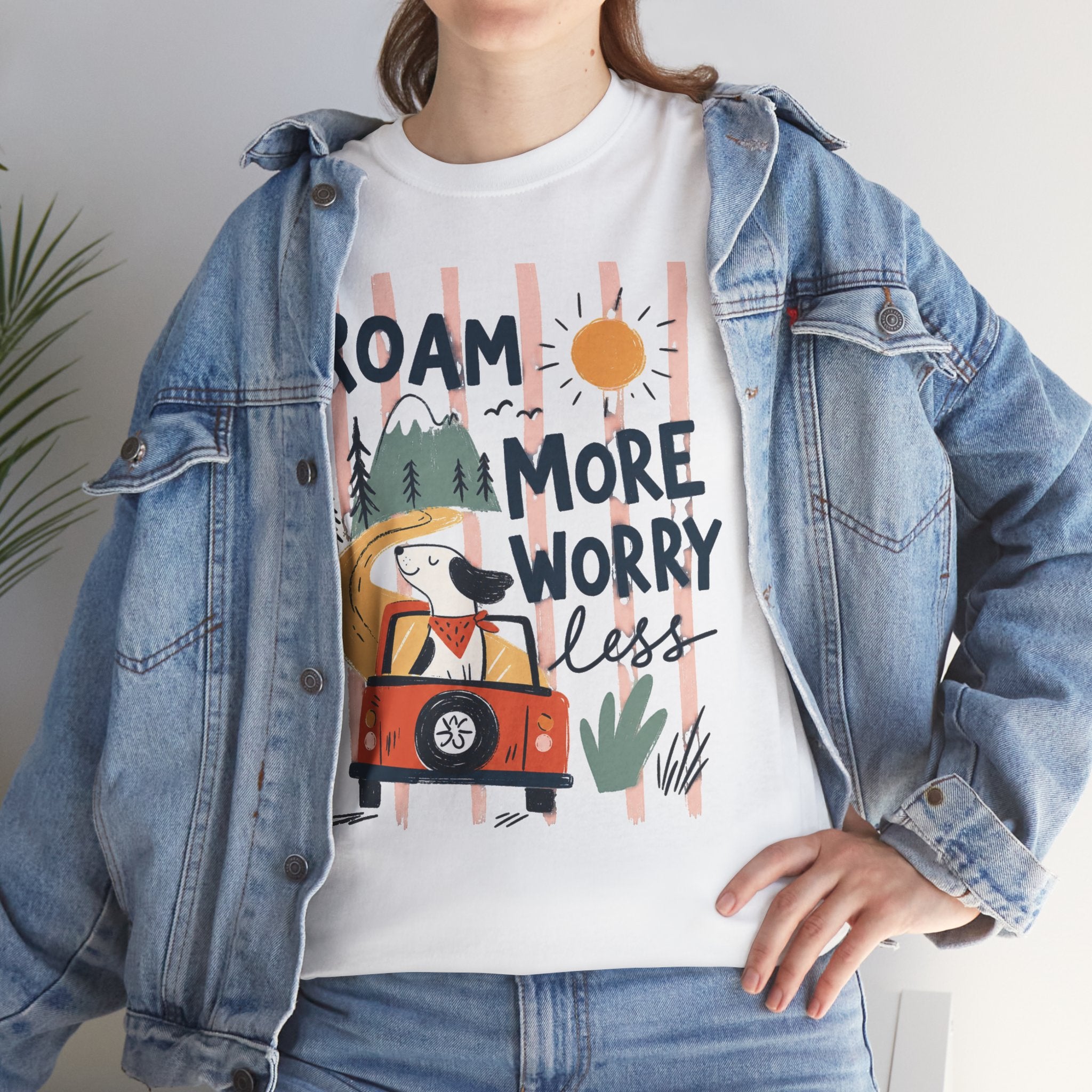 Roam More Worry Less T-Shirt — Adventure Camper Graphic Tee