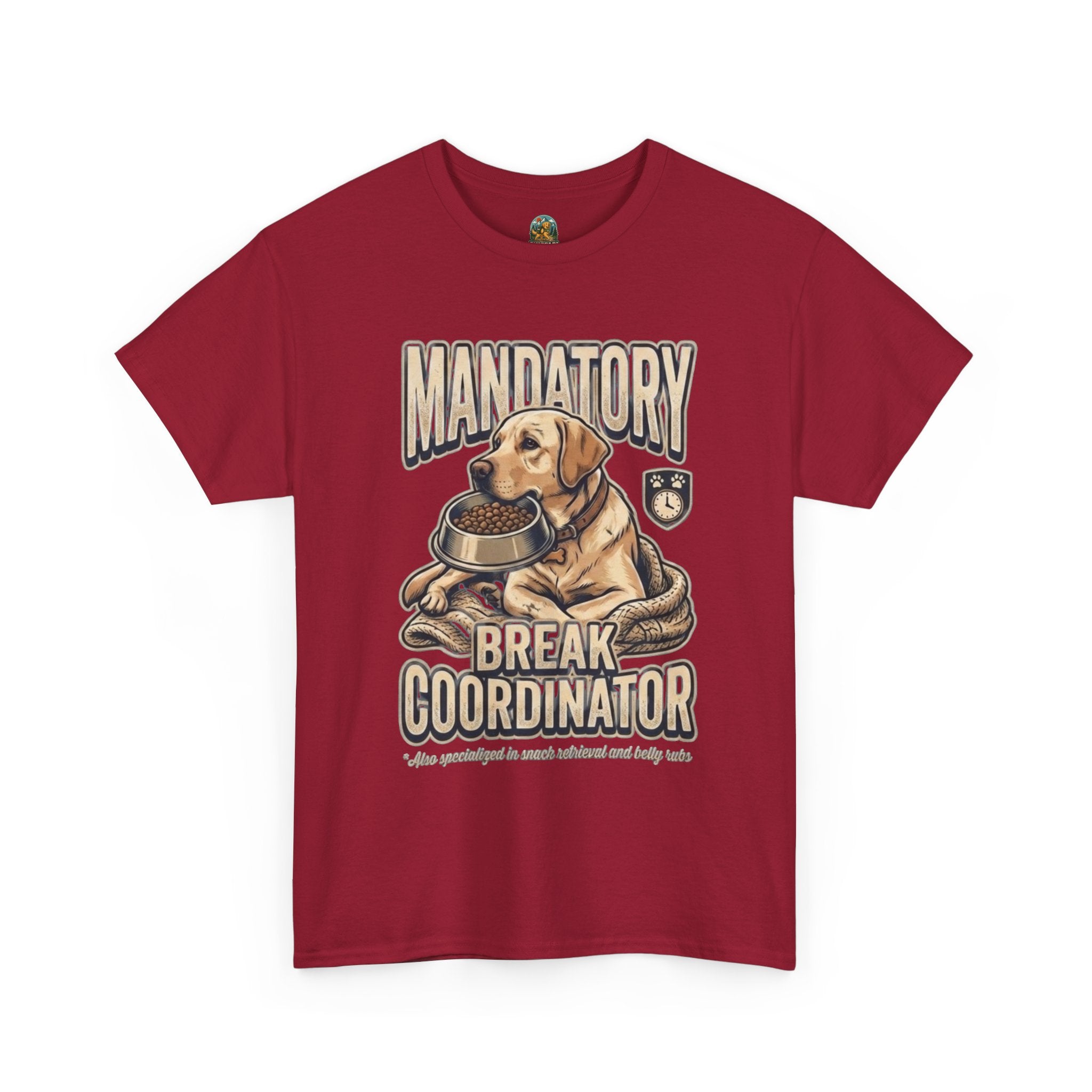 Dog Lover T‑Shirt — Mandatory Break Coordinator Labrador Rescue Tee