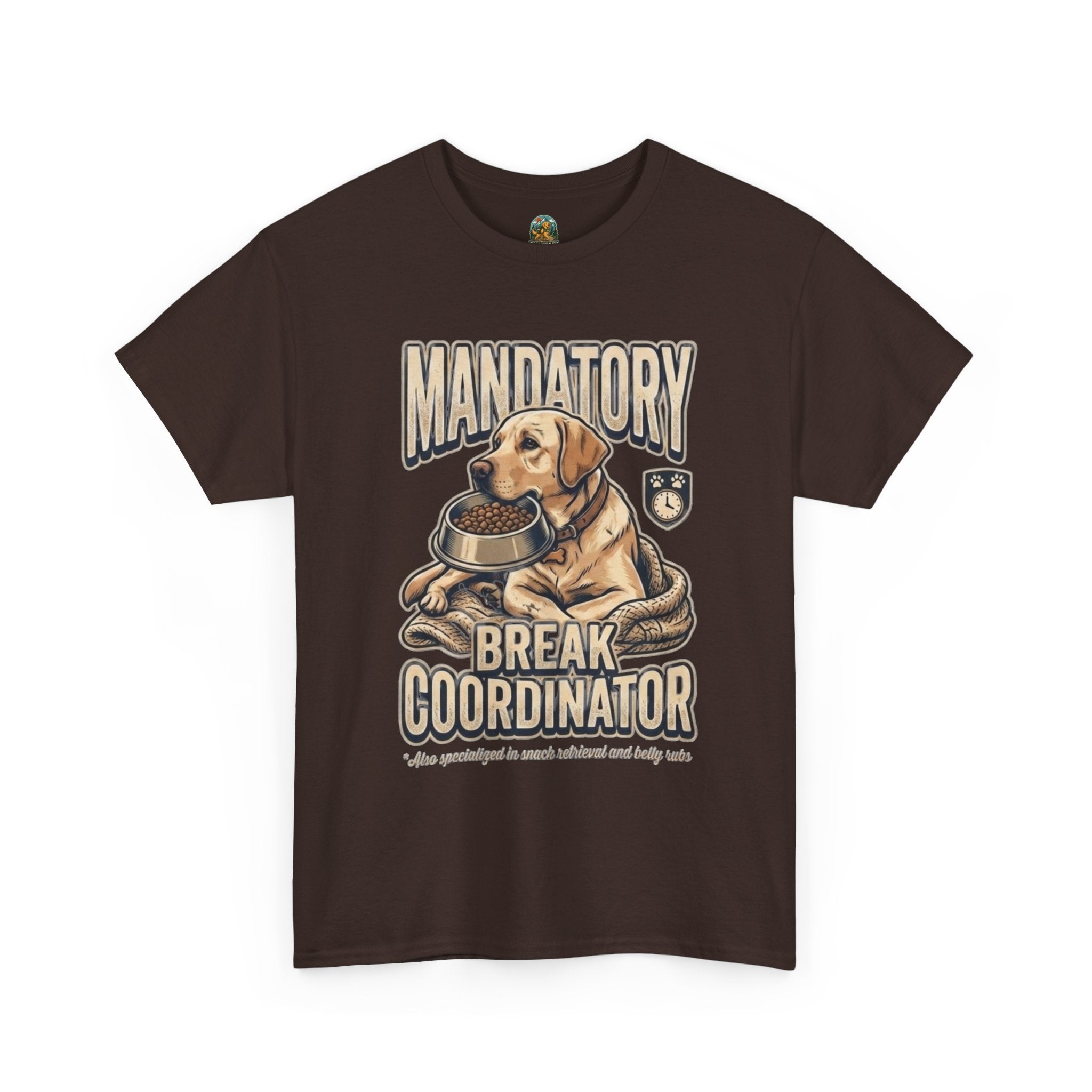 Dog Lover T‑Shirt — Mandatory Break Coordinator Labrador Rescue Tee
